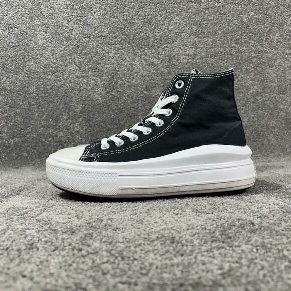 Converse CT All Star Move Hi 568497C Women’s Sz 8 Black Casual Platform Shoes - Picture 5 of 12